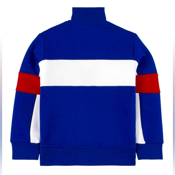 POLO RALPH LAUREN Men's Color-Blocked Double-Knit Track Jacket Blue Multi - Picture 3 of 12